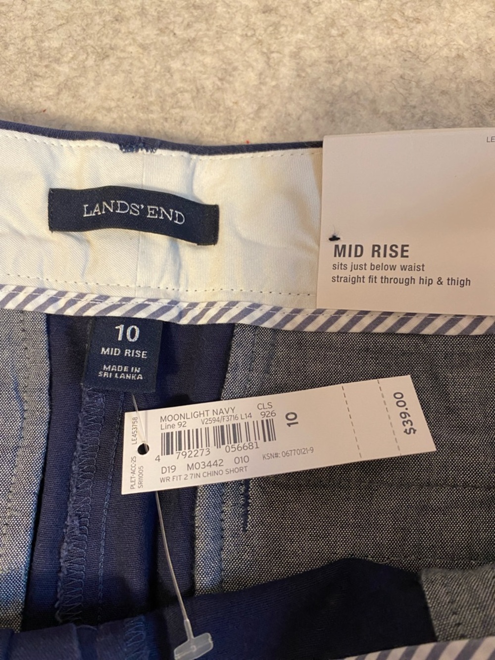 NWT Four (4) Pairs Bermuda Shorts - Talbots (2), Lands' End & Old Navy - size 10 - Picture 9 of 11